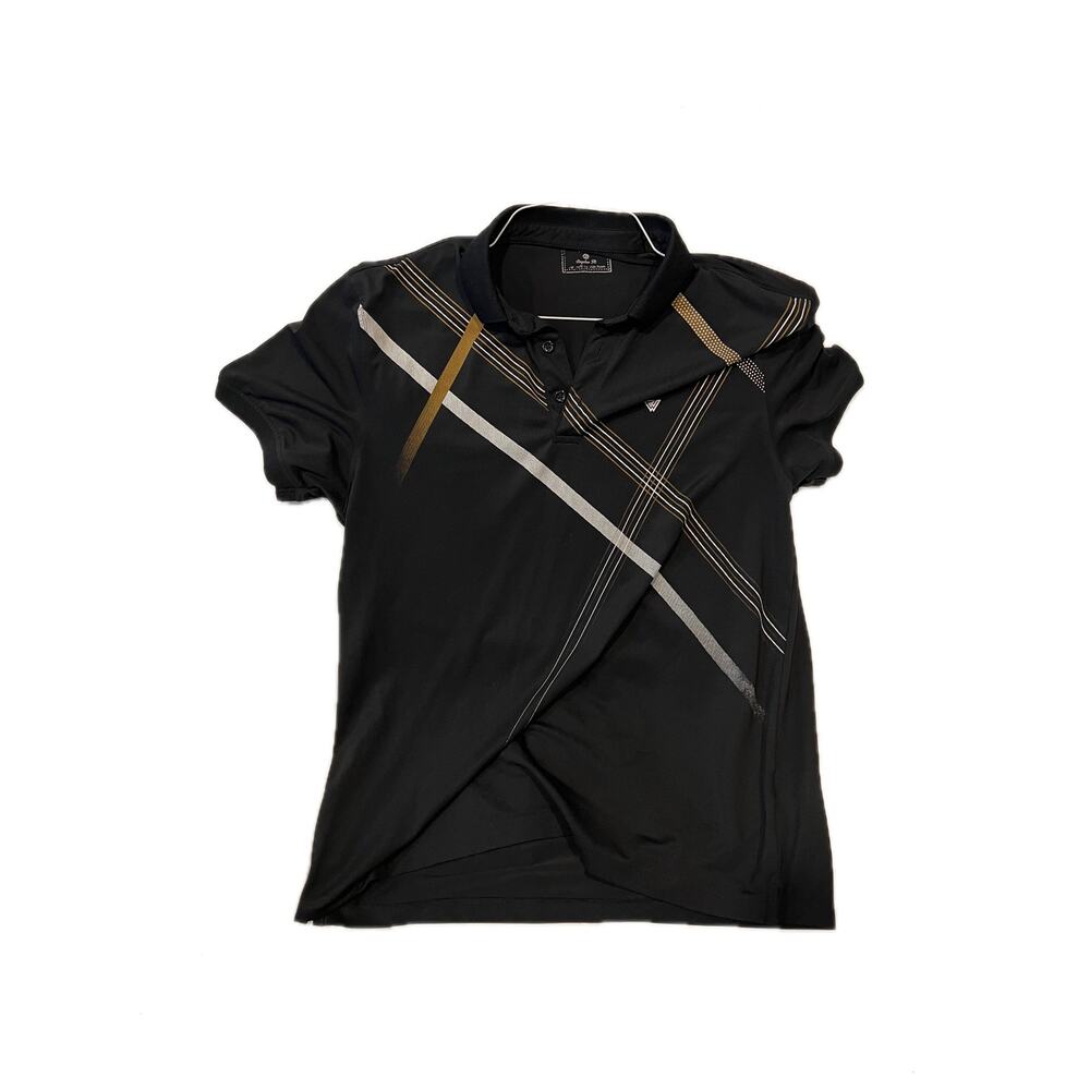 W&W Polo Golf Shirt Black Mens XL